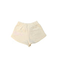 Pantaloncino in felpa panna con stampa logo Palm Angels