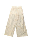 Pantalone palazzo panna con dettagli ricamati Lulù
