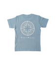 T-shirt azzurra con dettagli stampe Stone Island
