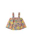 Top check con stampa cuori Burberry