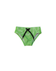 Costume slip verde fluo con dettagli logo Sundek