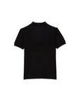 Polo nera con patch logo Lacoste