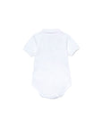 Body bianco con patch logo Lacoste