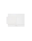 Lenzuolo bianco con dettagli beige e logo Nanan cucito frontale
