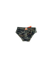 Costume slip verde con stampa camouflage Sundek