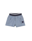 Pantaloncino blu con patch gommato Timberland