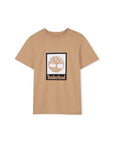 T-shirt beige stampa logo classico Timberland