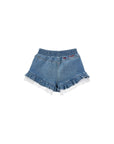 Pantaloncino di jeans blu con dettaglio Winnie the Pooh cucito Disney x Monnalisa