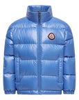 Giubbino Kevoser azzurro con dettaglio patch Moncler