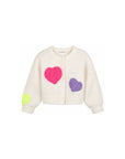 Cardigan bianco con dettagli cuori Billiebllush
