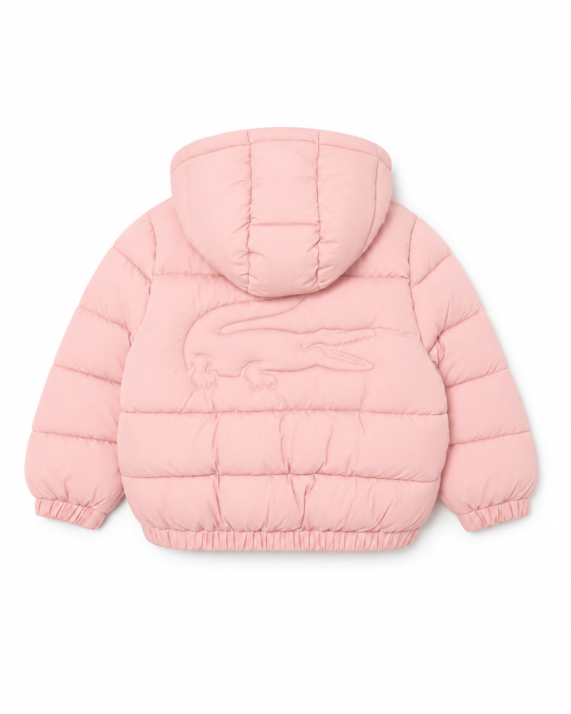 Giubbino rosa con patch logo Lacoste