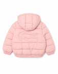 Giubbino rosa con patch logo Lacoste