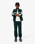 Completo tuta verde con patch logo Lacoste