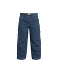 Jeans blu con patch logo Timberland sul retro
