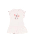 Abito rosa con stampa zebra Moncler