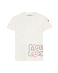 T-shirt bianca con stampa Moncler