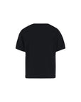 T-shirt nera con stampa logo Burberry