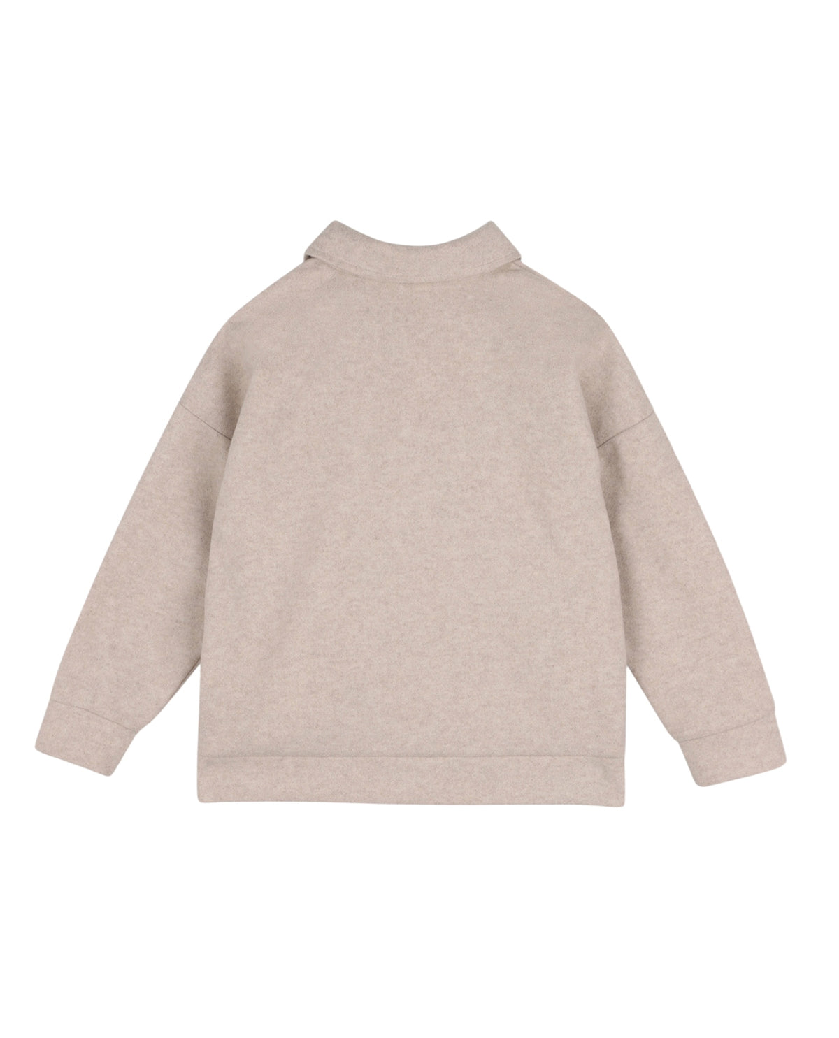Giacca camicia in panno beige con logo in metallo Boss