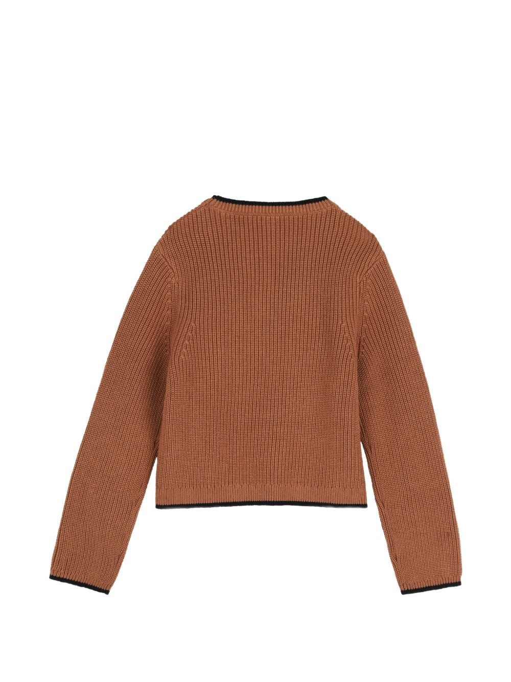 Maglione marrone con logo Chloé cucito a contrasto