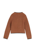 Maglione marrone con logo Chloé cucito a contrasto
