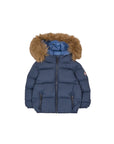 Giubbino blu baby con pelliccia e dettaglio logo Colmar