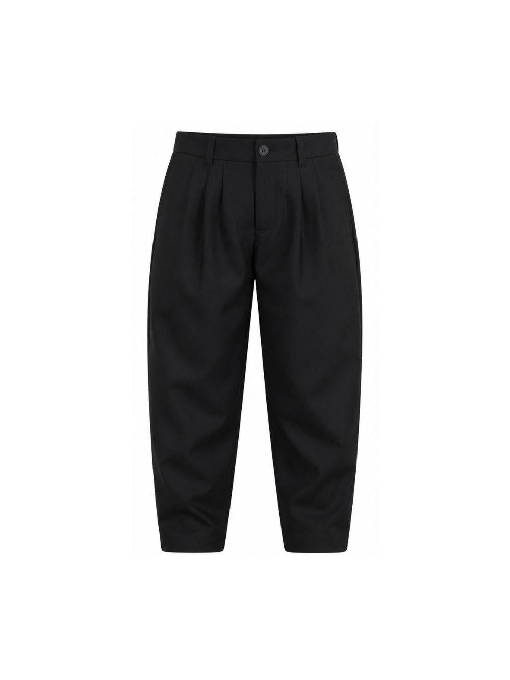 Pantalone in fresco lana nero con patch logo cucito Givenchy