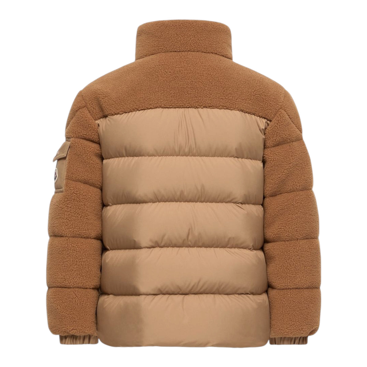 Giubbino Mich beige con dettaglio patch Moncler