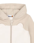 Felpa beige con dettaglio orso e logo cucito Timberland