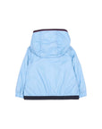 Giubbino Anton azzurro con dettagli logo Moncler