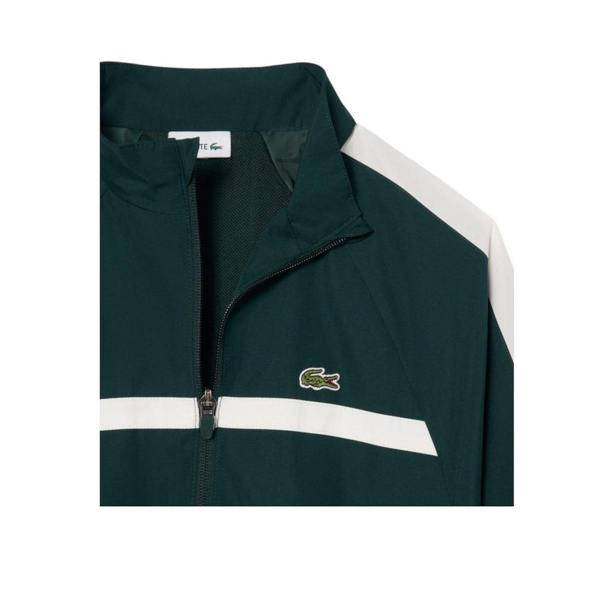 Completo tuta verde con patch logo Lacoste