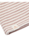 Cappello a righe beige con nodino e dettaglio logo Nanan