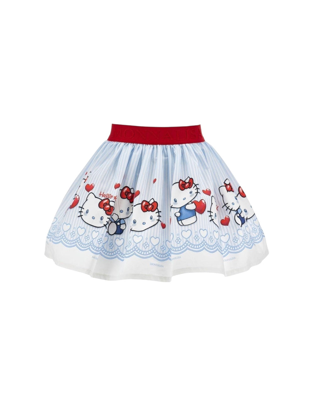 Gonna bianca con stampa Hello Kitty Monnalisa