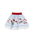Gonna bianca con stampa Hello Kitty Monnalisa