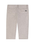 Pantalone in panno beige con dettagli logo Boss