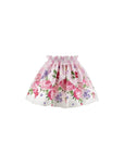 Gonna bianca con stampa fiori Monnalisa