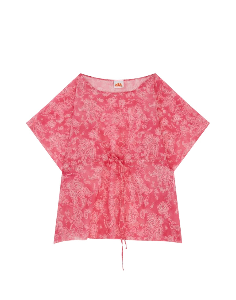 Copricostume fuxia con dettagli Sundek