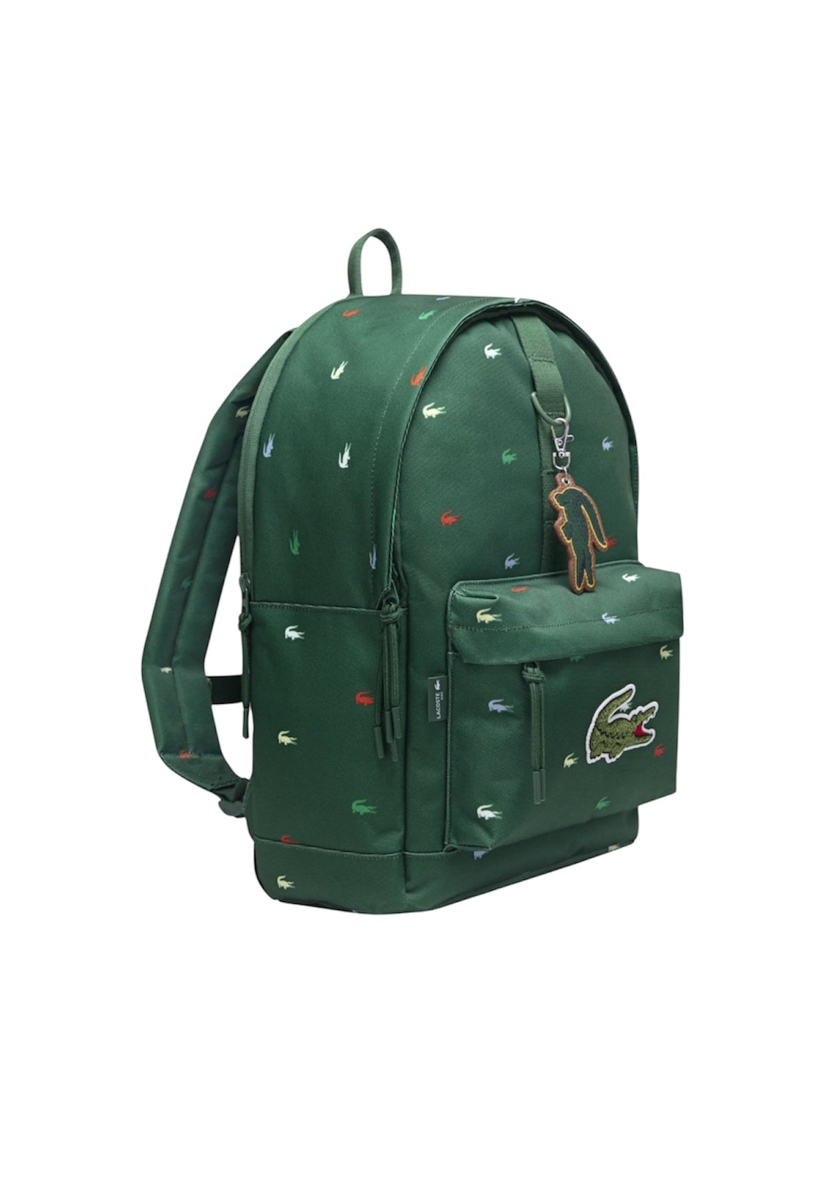Zaino verde con dettagli logo Lacoste