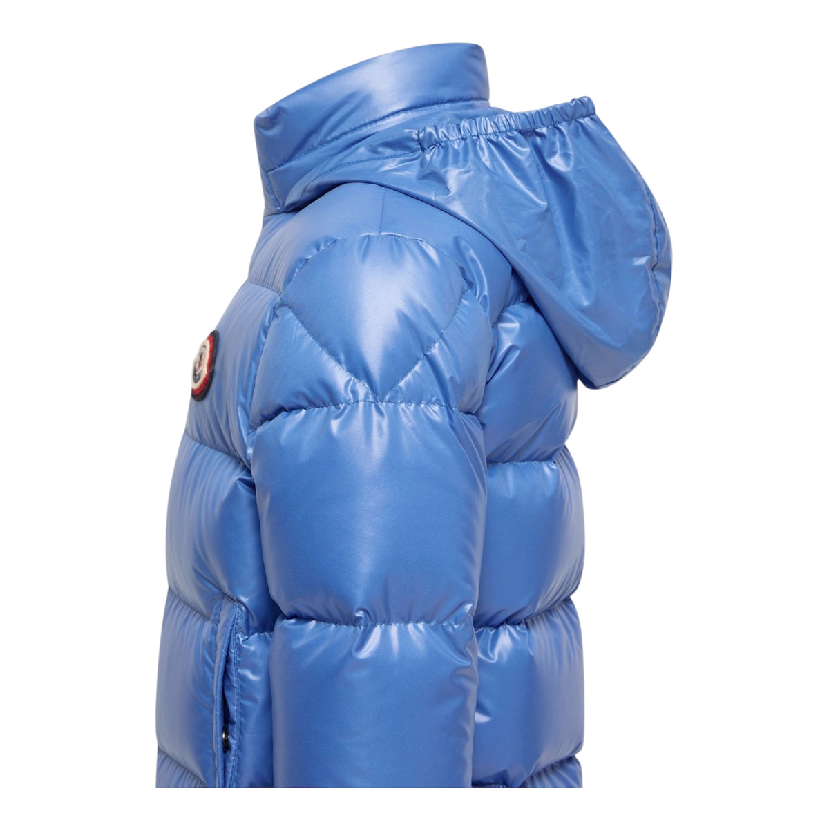 Giubbino Kevoser azzurro con dettaglio patch Moncler