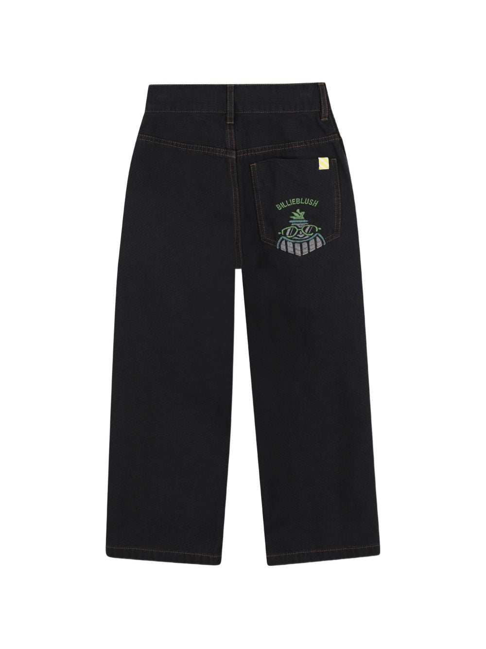 Jeans nero con dettagli Billieblush cuciti sul retro