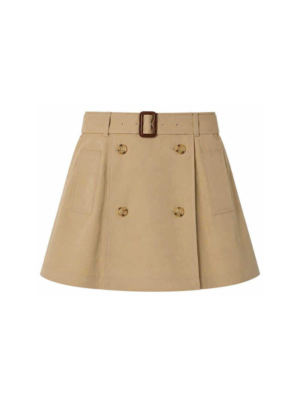 Gonna beige con bottoni Burberry