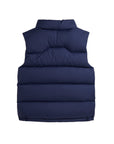 Smanicato blu con logo Ralph Lauren cucito frontale a contrasto