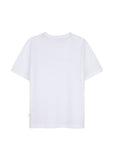 T-shirt bianca con dettagli logo Boss stampati frontali