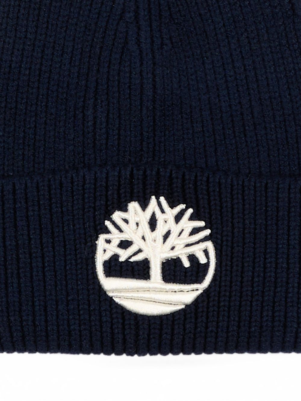 Cappello blu con logo Timberland cucito a contrasto bianco