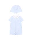 Pagliaccetto con cappello azzurro e logo cucito Givenchy