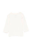 T-shirt panna manica lunga baby con stampa logo Timberland frontale