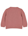 Cardigan rosa ad intarsio con dettagli logo Paz Rodriguez