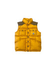 Smanicato giallo con dettagli in camoscio e logo Moncler