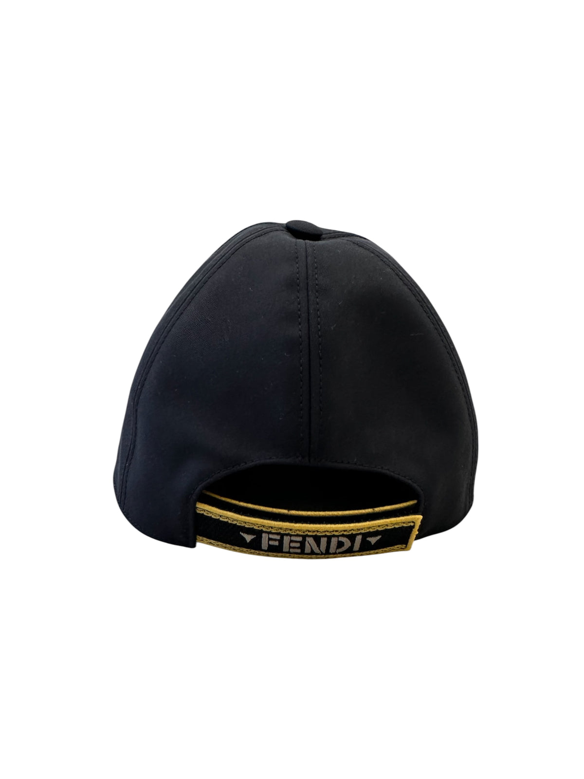 Cappello baseball nero con dettagli logo Fendi sul retro
