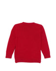 Maglione in cashmere rosso con logo Moncler