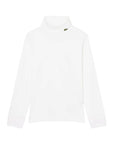 Lupetto bianco con patch logo Lacoste
